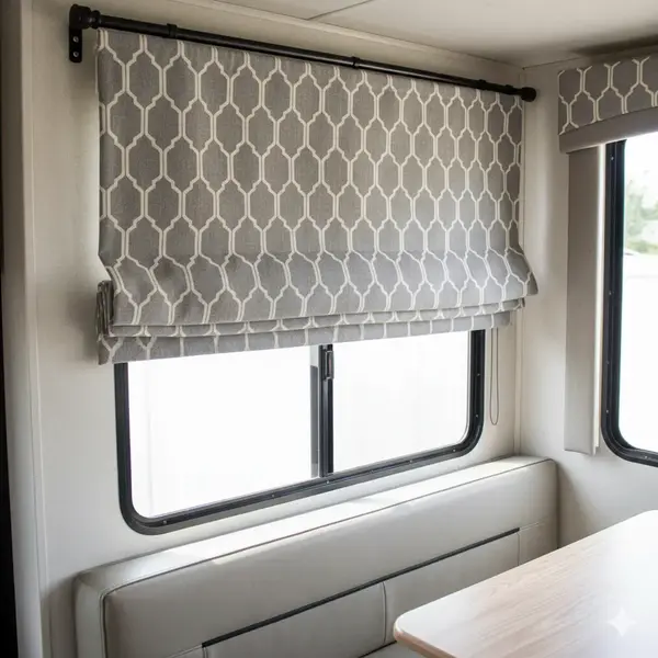Rod Pocket Roman Shades for RVs
