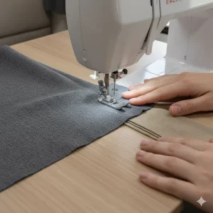 Stitching Both the Fabrics Together