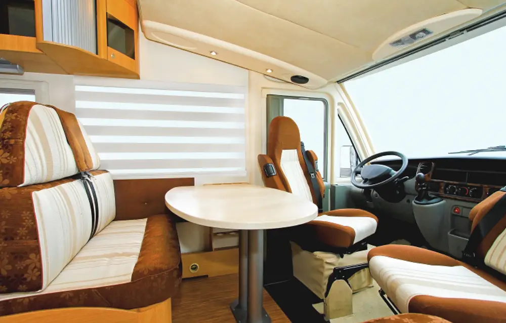 Sapphire Zebra Cordless RV Roller Shades Light Filtering