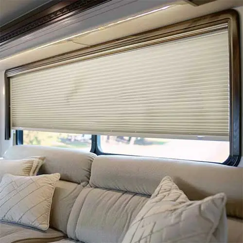 RV Blackout Cellular Shades - Ivory